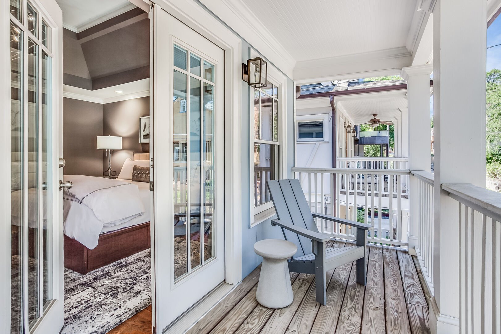 Outdoor Chair and Side Table in the Master Bedroom Balcony.