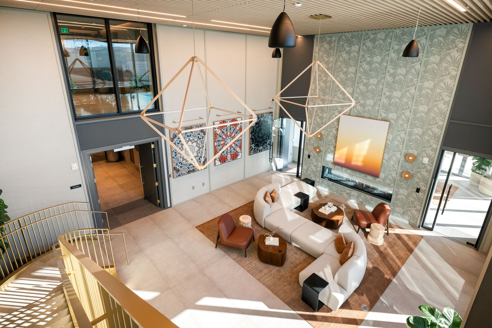 10th Floor Amenity Lounge with stylish furnishings and panoramic views