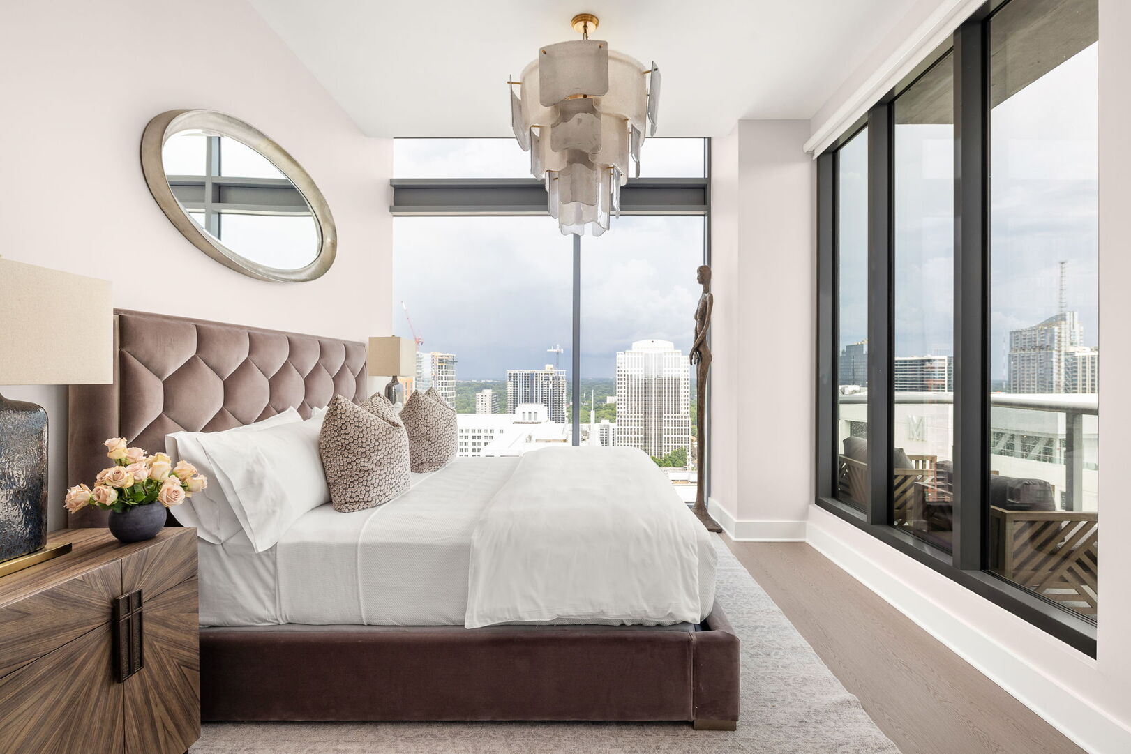 Primary suite with a king bed and a 55 4K UHD TV