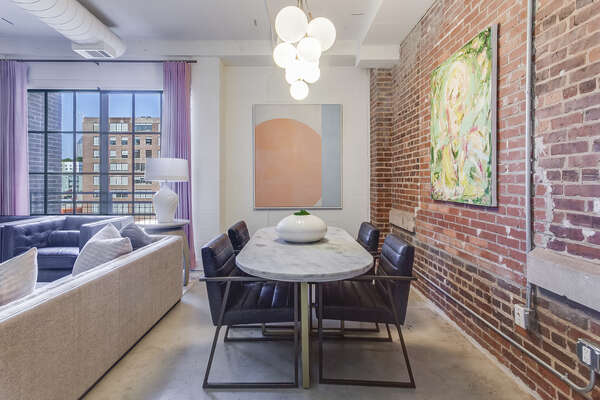 Dining Table Can Seat Four Guests.