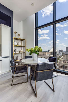 Dining Area Can Seat Four Guests.