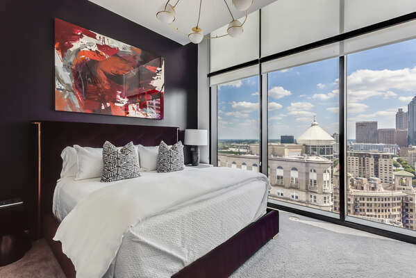 Image of Beautiful Master Bedroom in Midtown Atlanta Vacation Rental.