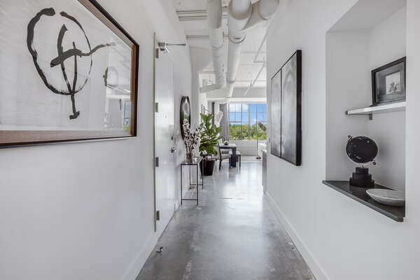 Beautiful Hallway with Paintings
