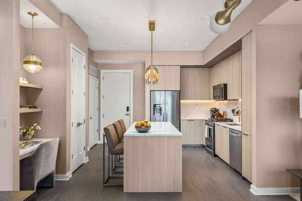 Kitchen fully equipped with all modern amenities